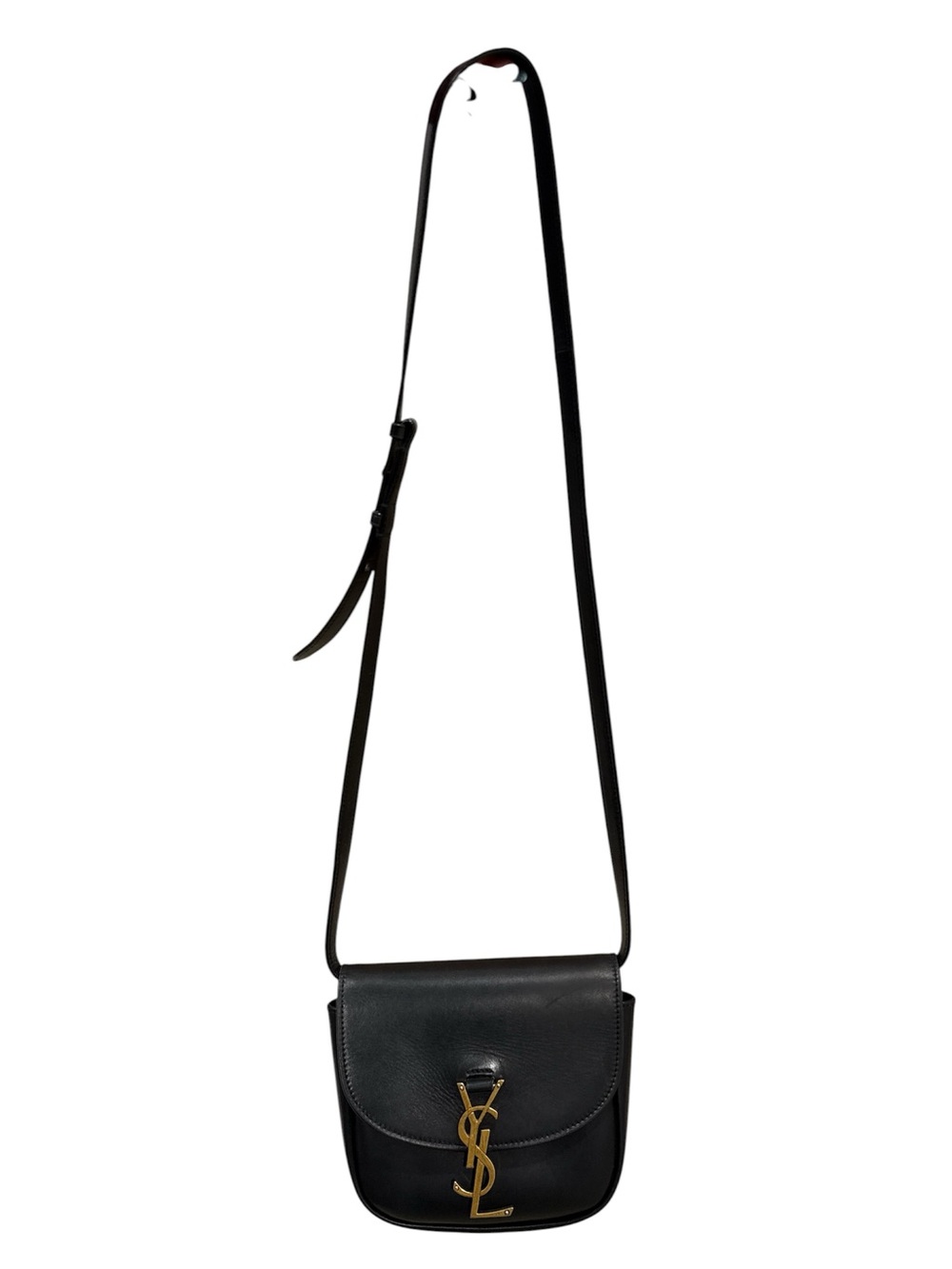 Saint Laurent Black Leather YSL Logo Crossbody - Picture 10 of 10